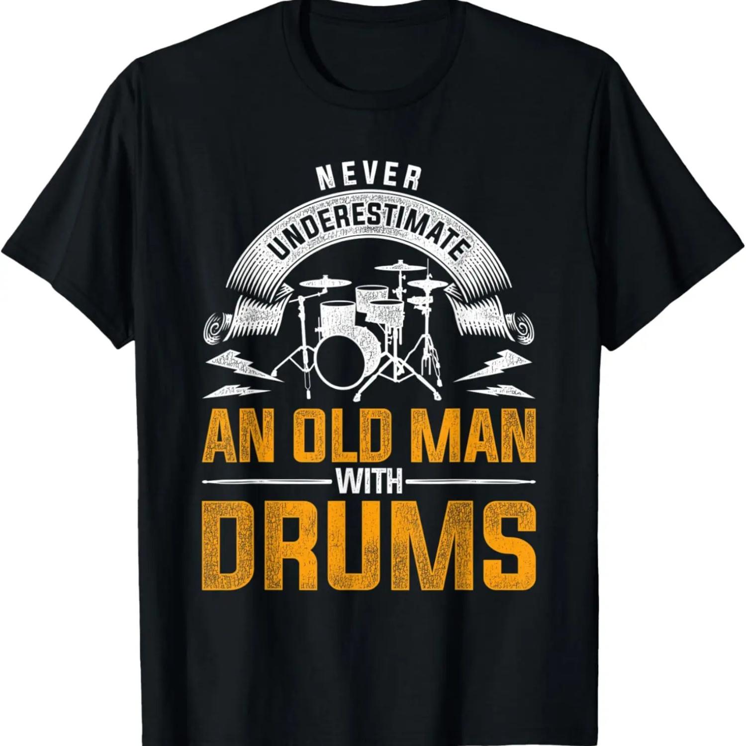 

Vintage Retro Heavy Metal Drummer Cat Playing Drum Meowtal T-Shirt XXXXXL чорний