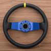 2 Spoke Blue Spoke Rally PVC Steering Wheel JDM Racing Sport Car Steering Wheel