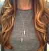 Elegant Two-Leaf Tassel Necklace for European and American Fashion