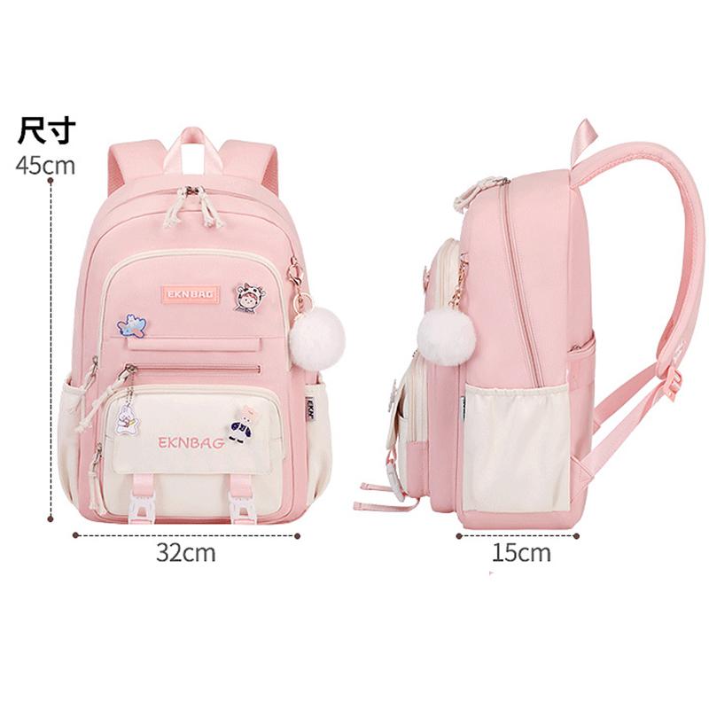 School Backpack for Girls Primary School Grade 3-6 Students Bookbag Children Kawaii Backpacks for 8-12 Years Girl Back Pack
