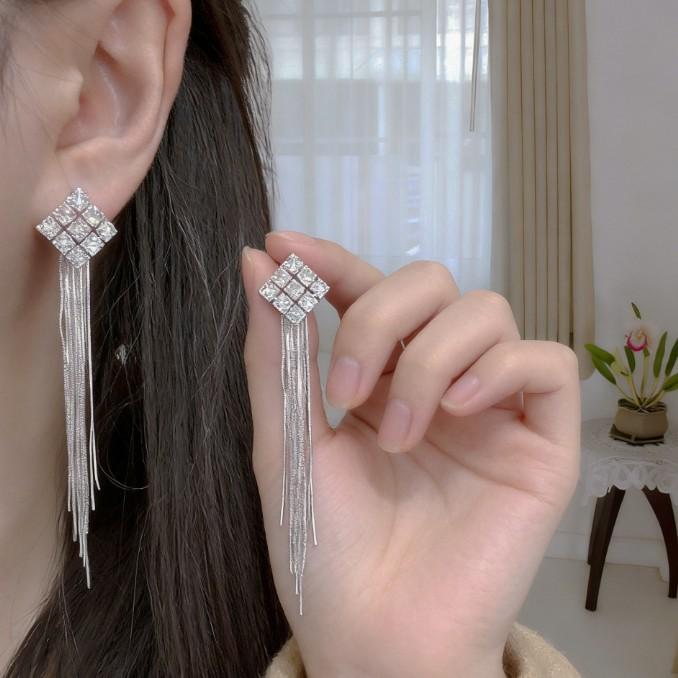 Long Tassel Earrings Cold Wind Niche High-End Earrings Personality Trend Exaggerated Earrings