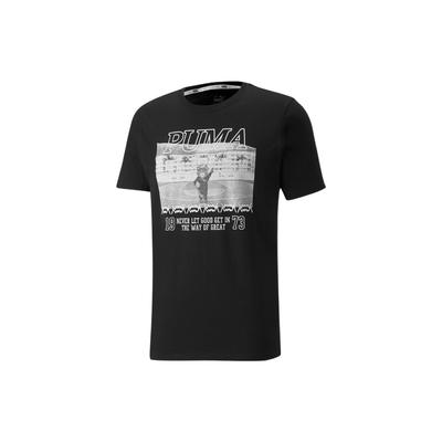 Dylan Court Pattern Printed Sports Short Sleeve T-Shirt Men T-Shirts Black 532730-11