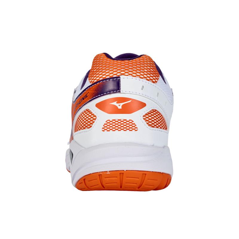 Mizuno Wave Supersonic CN Training Sports Durable Breathable Lightweight Low-Top Volleyball Shoes Unisex sneaker White Orange V1GA216161