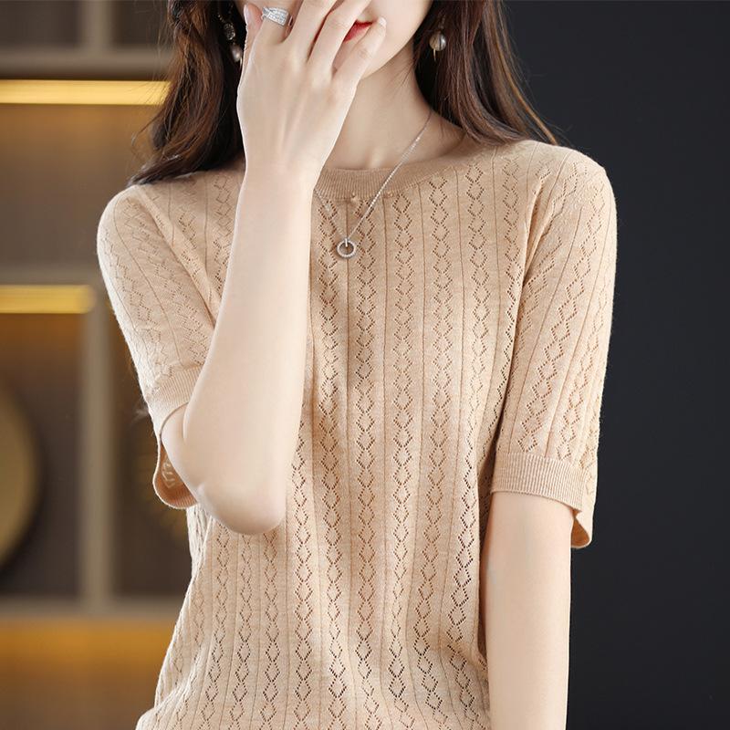 INDFS Dámská móda Ležérní Podzim Zima Jednobarevné S potiskem Krátký rukáv O-výstřih Svetry