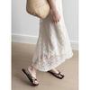 Lace Sling Dress Women Summer Embroidered Sweet Simple Basic Party Elegant Female Sleeveless Long Dress