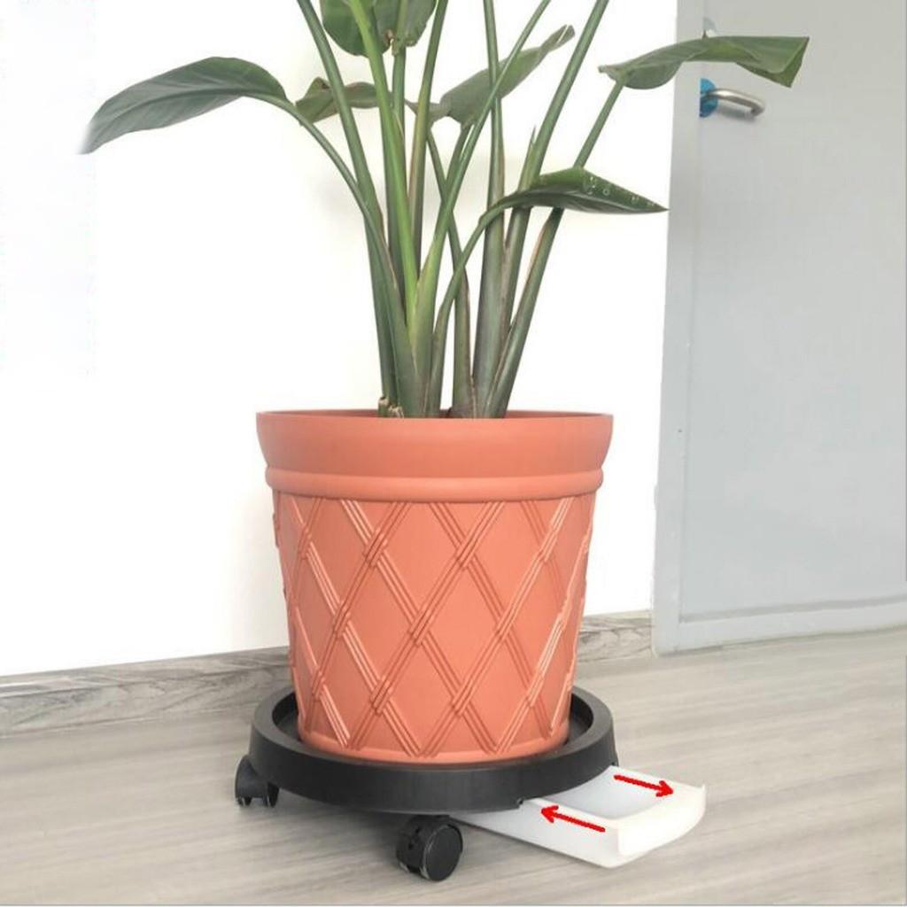 Supporto per Piante Robusto Ispessito da 14 pollici Scaffale a Pallet Giardini Portavasi per Fiori Vassoio Rotante Mobile con Ruote Fioriera