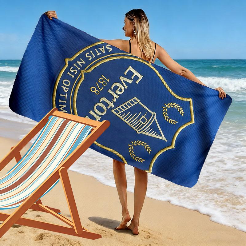 Everton FC Print Beach Towel, Large Soft Quick Dry Towel for Beach Camping Swimming