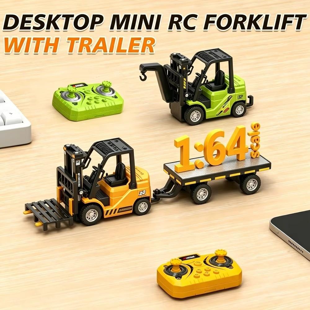 1:64 Scale RC Excavator Remote Control Engineering Truck Remote Control Forklift  Kids Gift