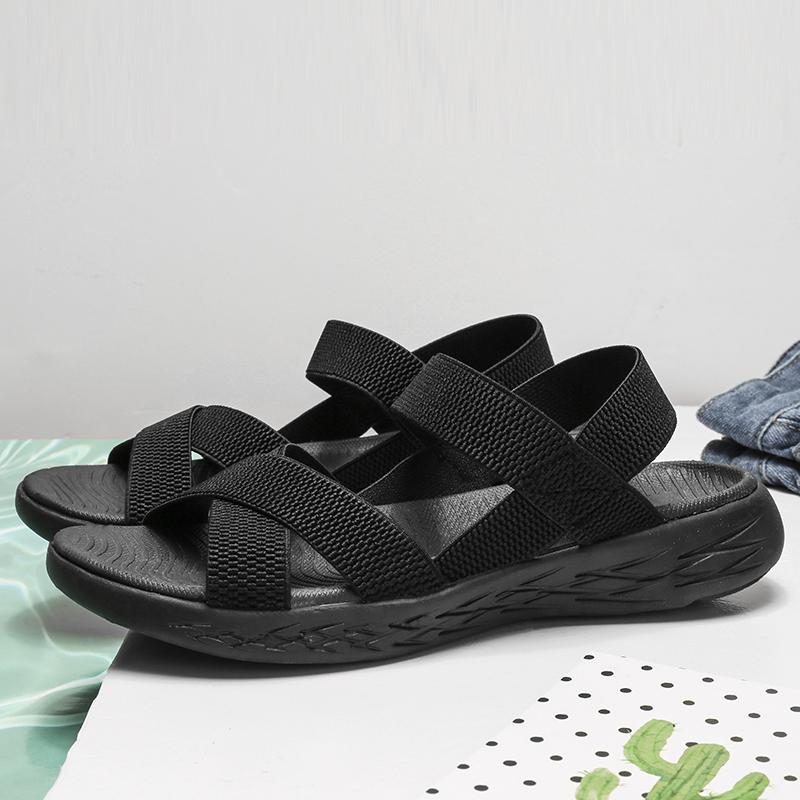 

Женские сандалии, легкие босоножки на каблуке, летняя женская обувь, босоножки на танкетке и платформе, Sandalias Mujer, женская обувь на танкетке 36 чёрный