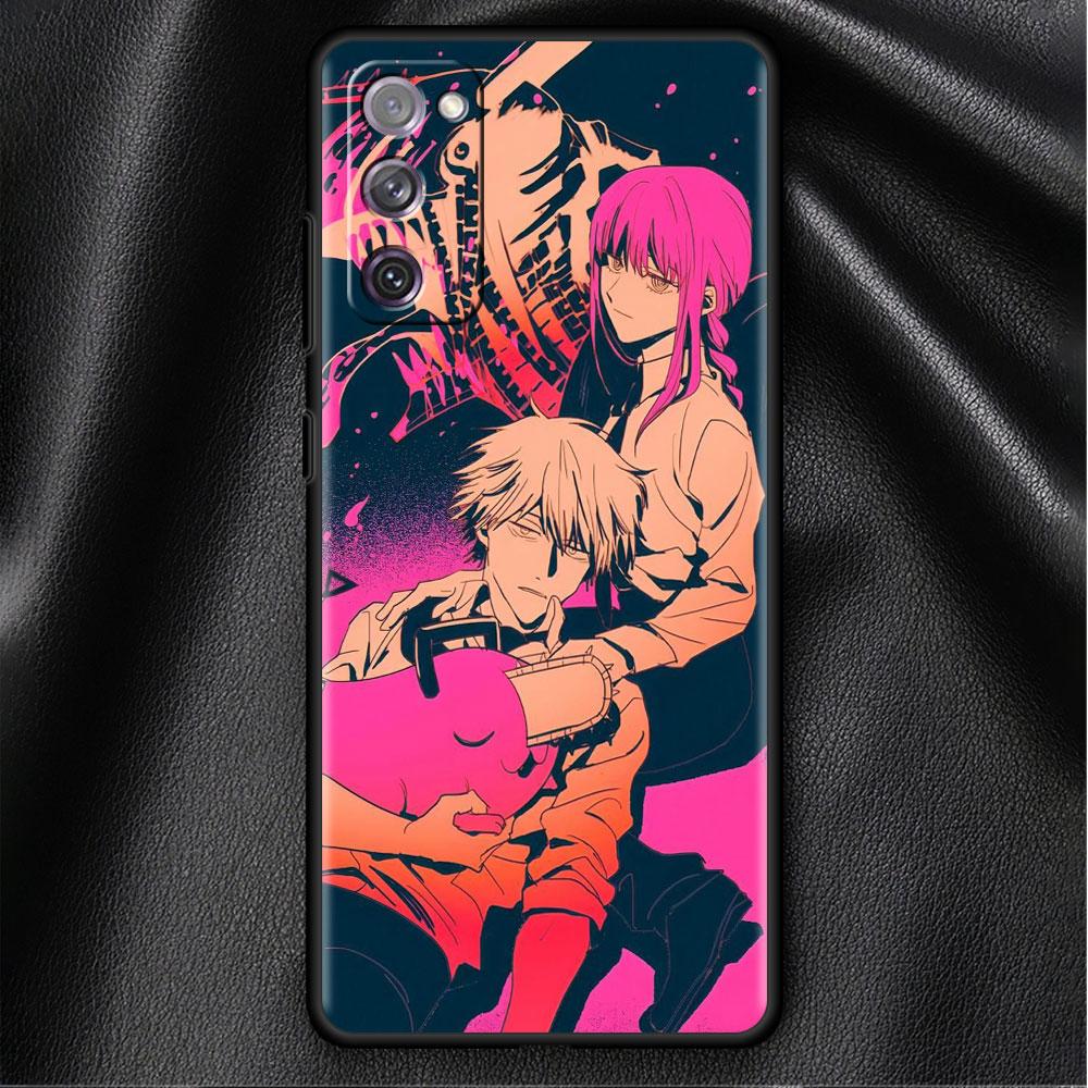 Bumper Case For Samsung Galaxy S22 Ultra S21 FE S20 Plus S10 Lite Phone Cover S10e S9 S8 S7 Silicone Funda Chainsaw Man Girl Sac