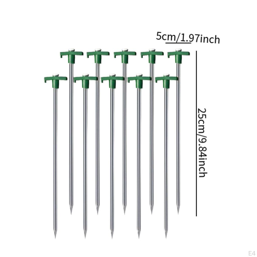 10er-Pack Erdnägel für Zelte, Metall-Überdachungsanker, Zoll-Installation für den Außenbereich