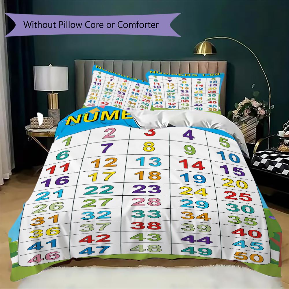 

1PC Brain Teaser Theme Bedding Quilt Set Quilt Cover Pillowcase Home Decoration Birthday Gift (1 * duvet cover + 2 * pillowcase, without core)A1 135x200cm