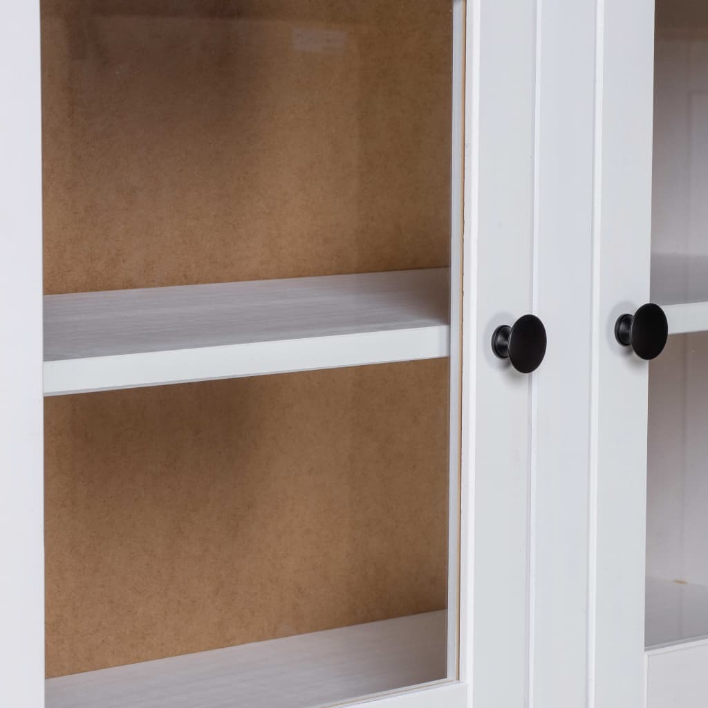 Highboard White 93 x 40.5 x 180 cm Pine Wood Panama
