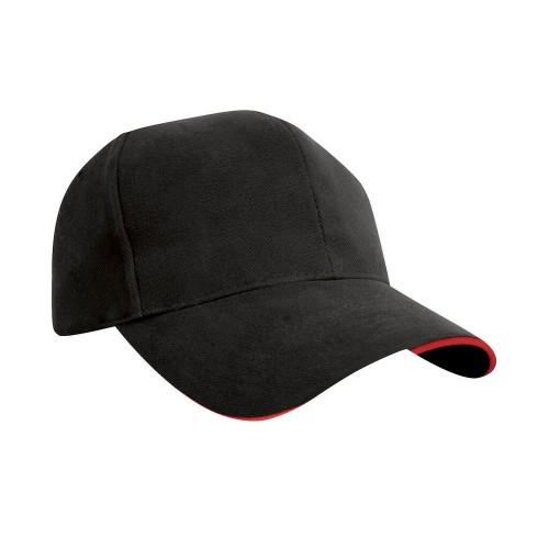 Result Headwear Brushed Cotton Sandwich Peak Baseball Cap