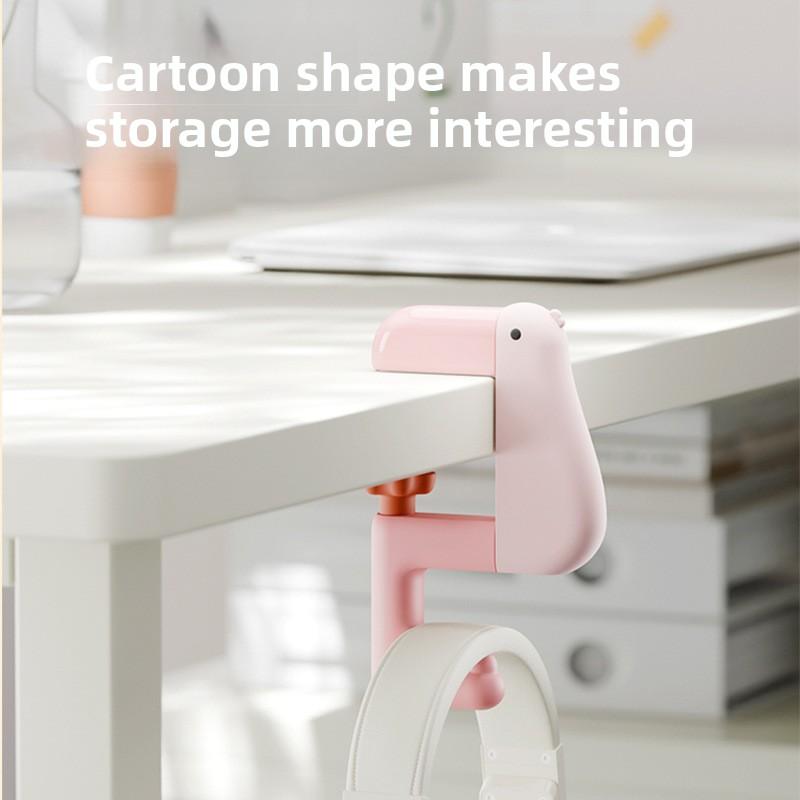 Be skylės šoninis pakabinamas krepšys Mąstantis antis Besisukantys knygų krepšio kabliukai