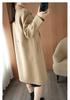 Elegant 2026 Double-Sided Wool Coat - Women's Mid-Length Lapel Over-the-Knee Solid Color