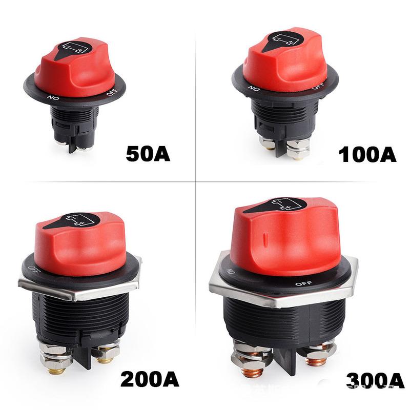 DC 12V 50A 100A 200A 300A Car Rally Battery Switch Disconnecter Power Isolator Cut Off Switch Kit For Truck Car Motorcycle Boat