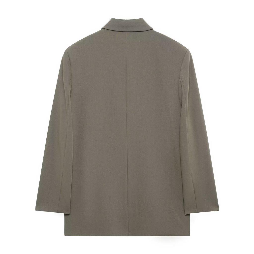 TAOP&ZA Spring/Summer Women's Double-Breasted Turn-Down Collar Versatile Suit Jacket