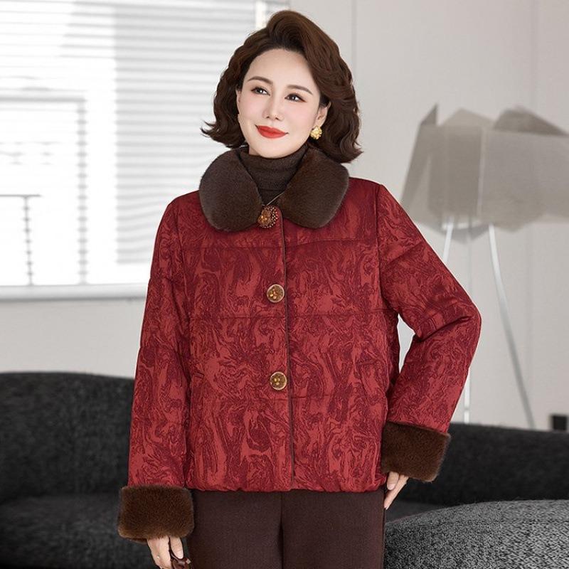 Chinese Padded Jacket Padded Jacket Piled and Thickened New Short High-end Warm Winter Padded Jacket