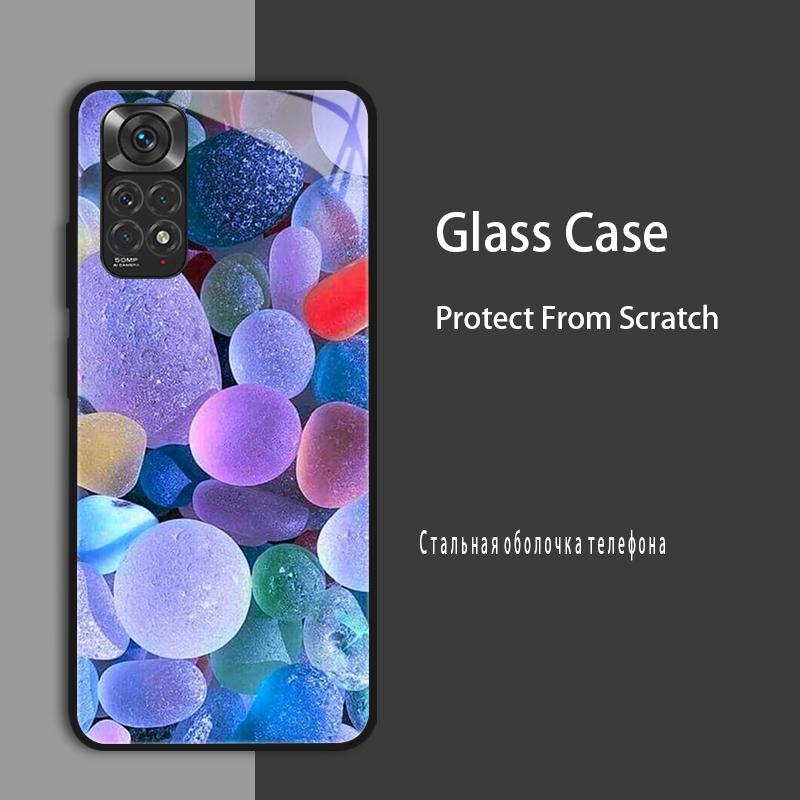 For Redmi Note 11 Case Cover Tempered Glass Case Hard Coque Bumper For Xiaomi Redmi Note11 Note 11 Pro 5G 4G 11s Protect Case