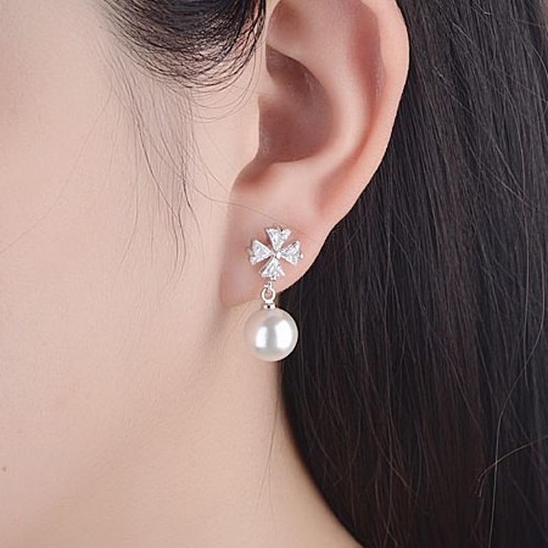 Lindon Ohrringe aus Zirkon-Kupferlegierung, Tropfenohrringe für Frauen, Hochzeit, Party, Geschenke