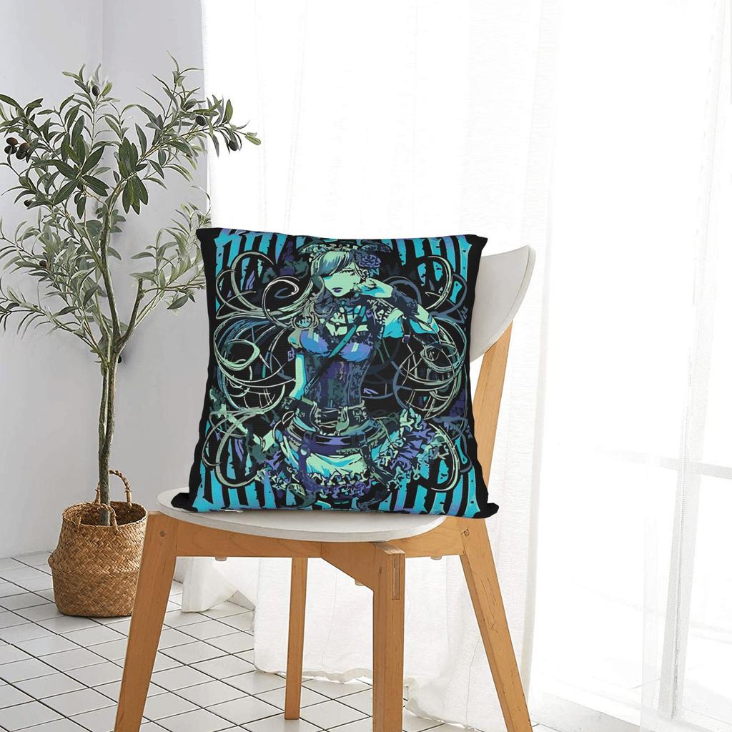 Brown Band Maid Beautiful Model Retro Square Pillow Case Cushion Cover Awesome Polyester Decorative Pillowcase for Home 40x40cm