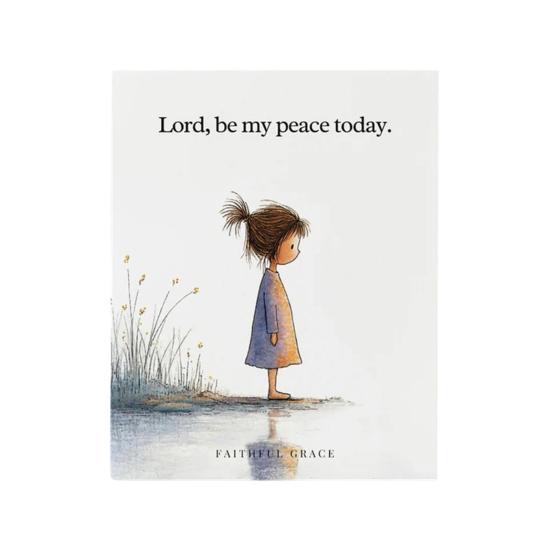 

Lord Be My Peace Today Wall Art Neutral Psalm Scripture Wall Poster Spiritual Bible Quote Wall Hanging Decor for Nursery Room A 1