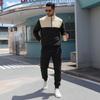 Men's Half Zip Hoodie and Cargo Pants 2 Piece Outfit Lined Casual Athletic Set