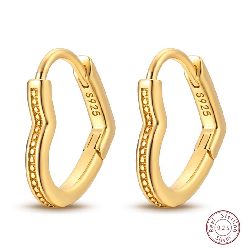 925 Ayar Burgu Halka Küpeler Minimalist Altın Yuvarlak Moda Zirkon Tokalı Düğün Takısı Kadınlar İçin Hediye