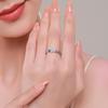 MODIAN 925 Sterling Silver Smalto Occhi Azzurri Anello per le donne Cuore romantico Anello impilabile Moda Fine Jewerly Regali di compleanno