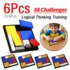 4/5/6Pcs Children Logical Thinking Training Jigsaw Toys Adult Burning Brain Challenge Intelligence Cubes Jigsaw Board Games