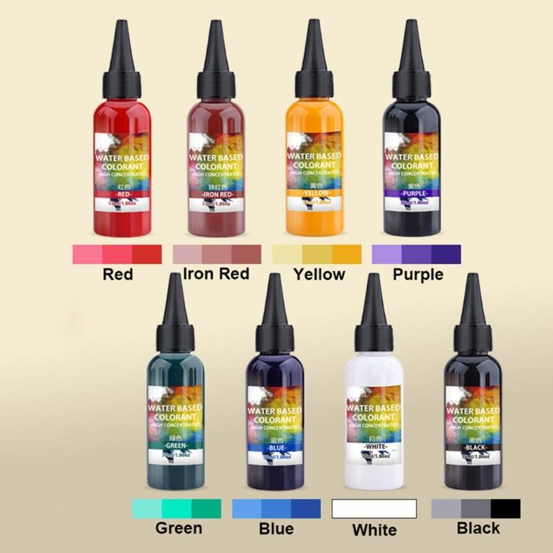 55ml Water Soluble Resin Dye for Craft Safe Colorant for Plaster Cement Vibranting Long Time Use Pigment