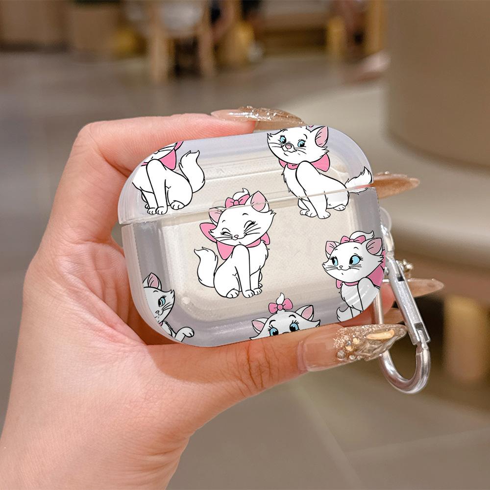 Cartoon Cute Maries Cat Hot Translucent Silicone Case for Airpods 4 3 Pro 2 1 Wireless Earphone Headphone Pro2 Protective Covers
