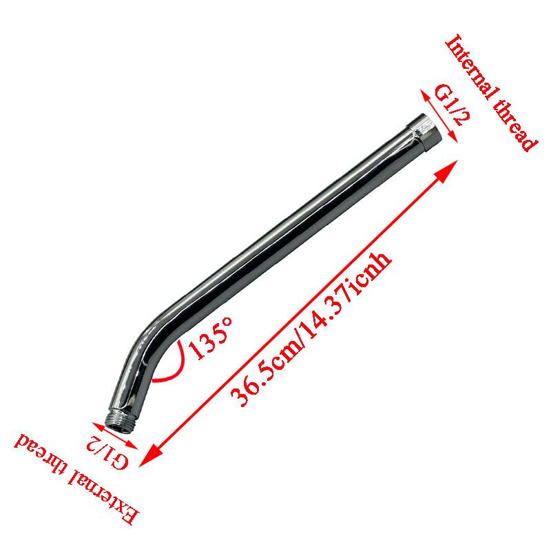 Angle 135 degree Shower Head Elbow Adapter Shower Arm Extension Hand Shower Top Spray Connector Pipe