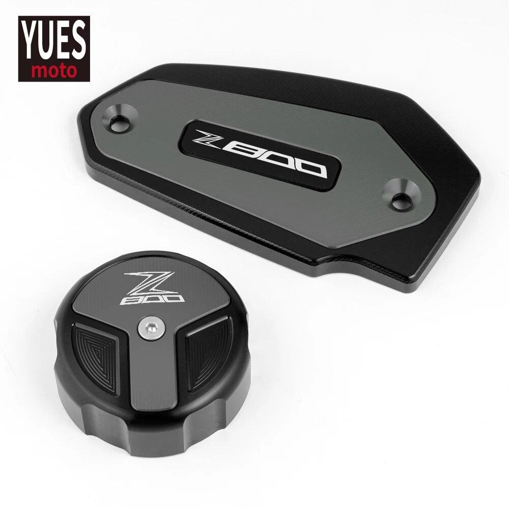 Motorrad Zubehör CNC Vorne und Hinten Bremsflüssigkeit Zylinder Master Reservoir Abdeckung Kappe Für KAWASAKI Z800 2013 2014 2015 2016