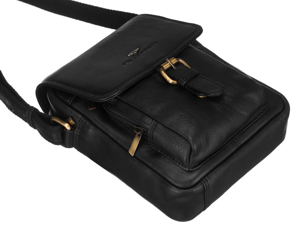 Men's leather shoulder bag - Peterson