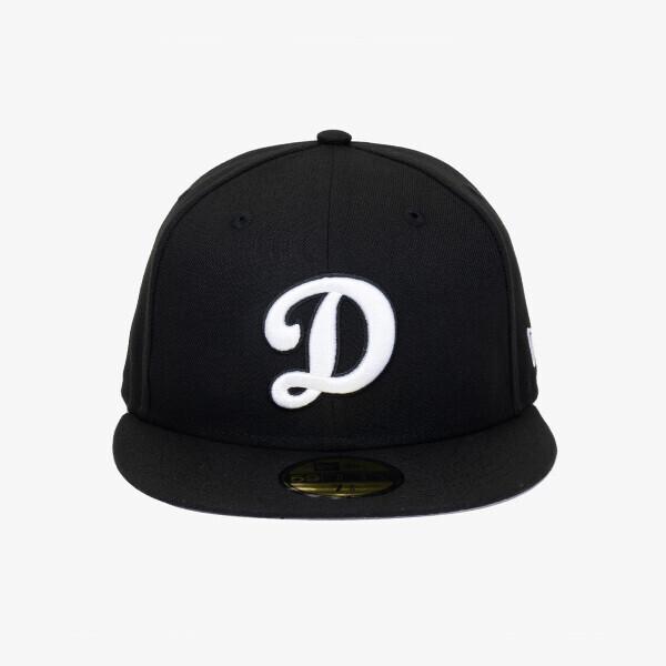 New Era Mlb La DoDgers D Logo fitteD Cap bLack White
