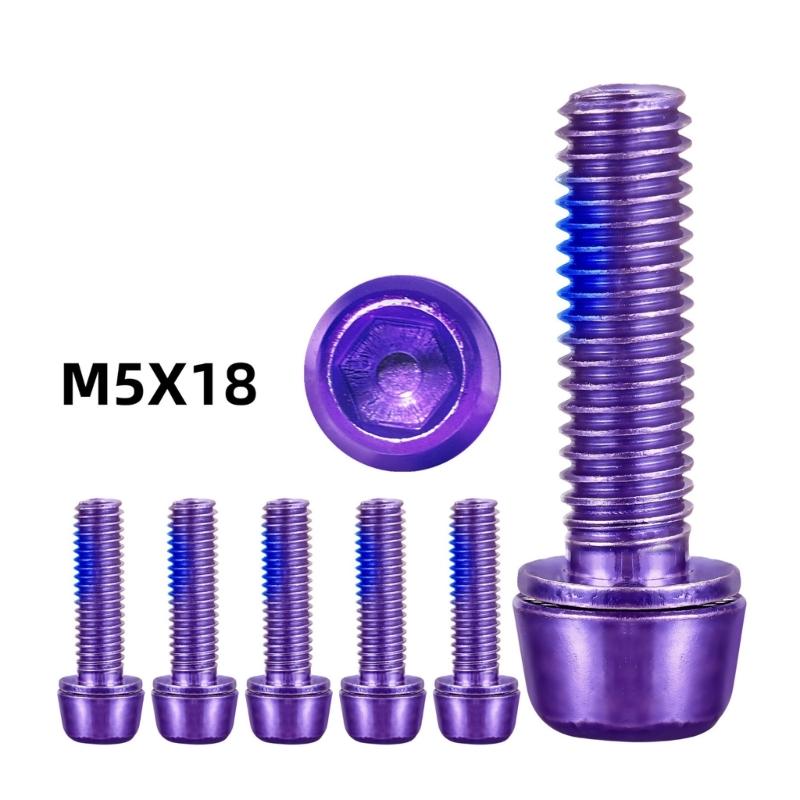 6pcs Multifunctional Bike Disc Brake Pad Bolts Fixing Screws Cycling Accessory for Cycling Maintenance
