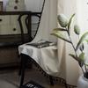 Primary Color Curtains with Black Tassels for Living Room Bedroom Home Bay Window Cotton Linen Finished Kitchen Tube Curtain