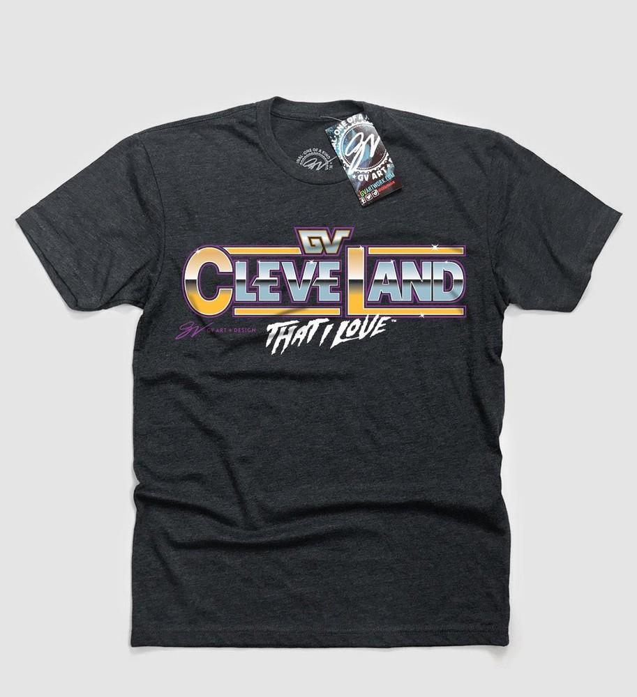 Мужская и женская футболка с ретро-графикой для фанатов рестлинга Cleveland Mania S