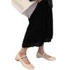 French silver Mary Jane shoes women's shoes 2025 new spring and summer temperament thick heel square head light mouth one word with single shoes