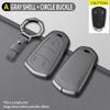 Zinc Alloy Genuine Leather Auto Key Fob Housing Cover Case Fit For Cadillac Ats Ct6 Cts Dts Xt5 Escalade Esv Srx Sts Xts Elr 2014 - Accessory