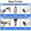 Wasserrohr-Öffner Hitzbehandelter legierter Stahl Rohrgewindeschneider Innen Außen Gewindeschneiden 3 Köpfe