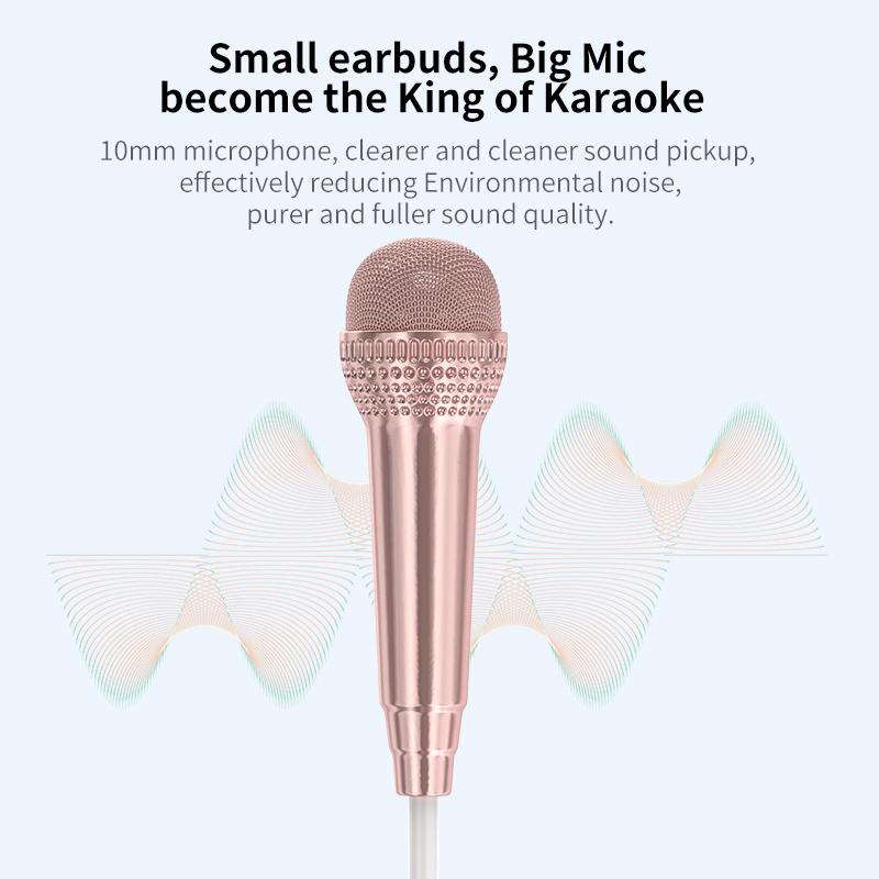 Type-C For Live Broadcast Karaoke Earphones With Sound Card Headphones With 2 HD Mic In-ear Surround Sound Headsets for Samsung