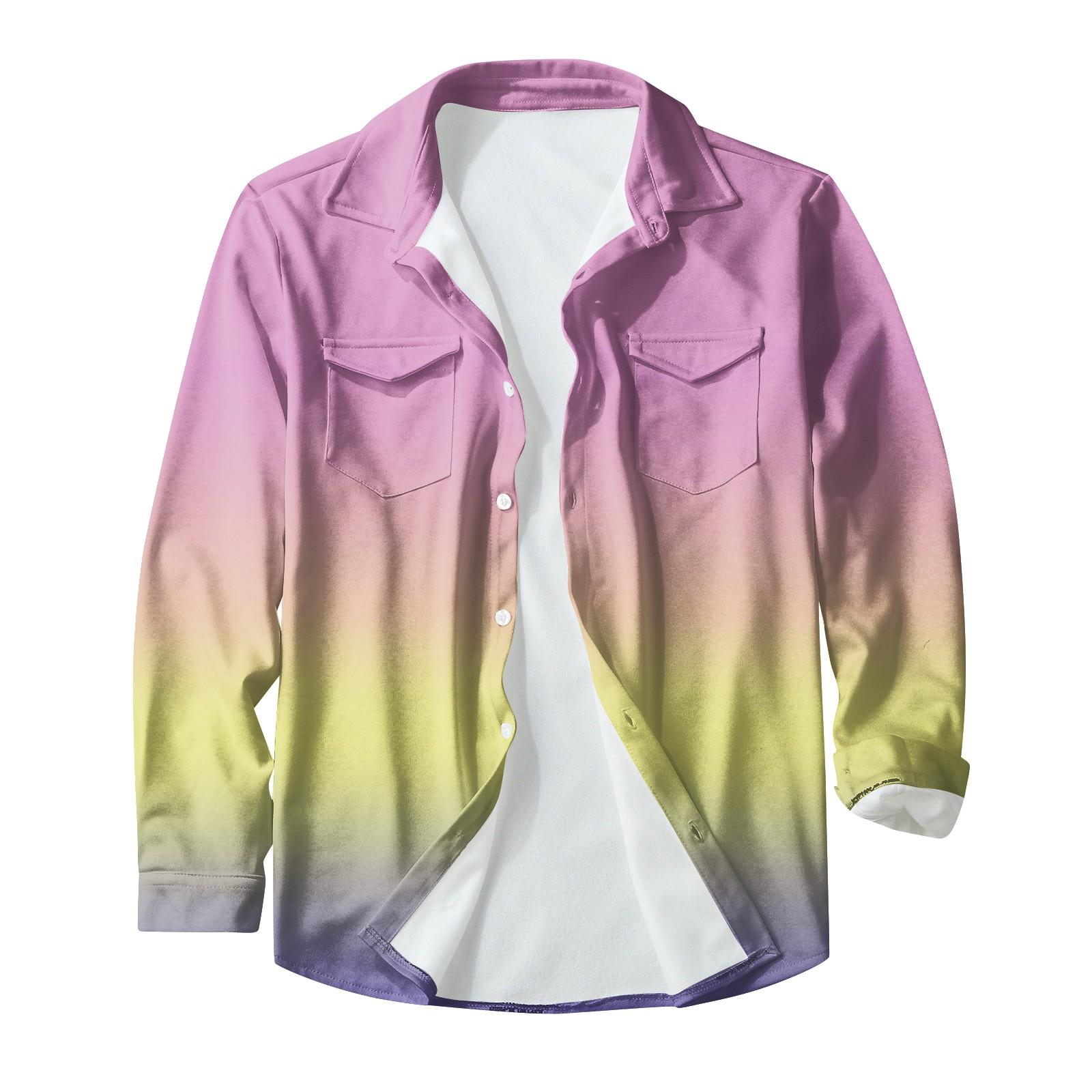 

Мужская модная повседневная куртка-кардиган с пуговицами и лацканами с длинными рукавами и принтом XXXXL красный