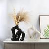 2-piece Set of Ceramic Vases, Hollowed Out Twisted Art Vases, Living Room Flower Arrangement, Room Aesthetic Decoration
