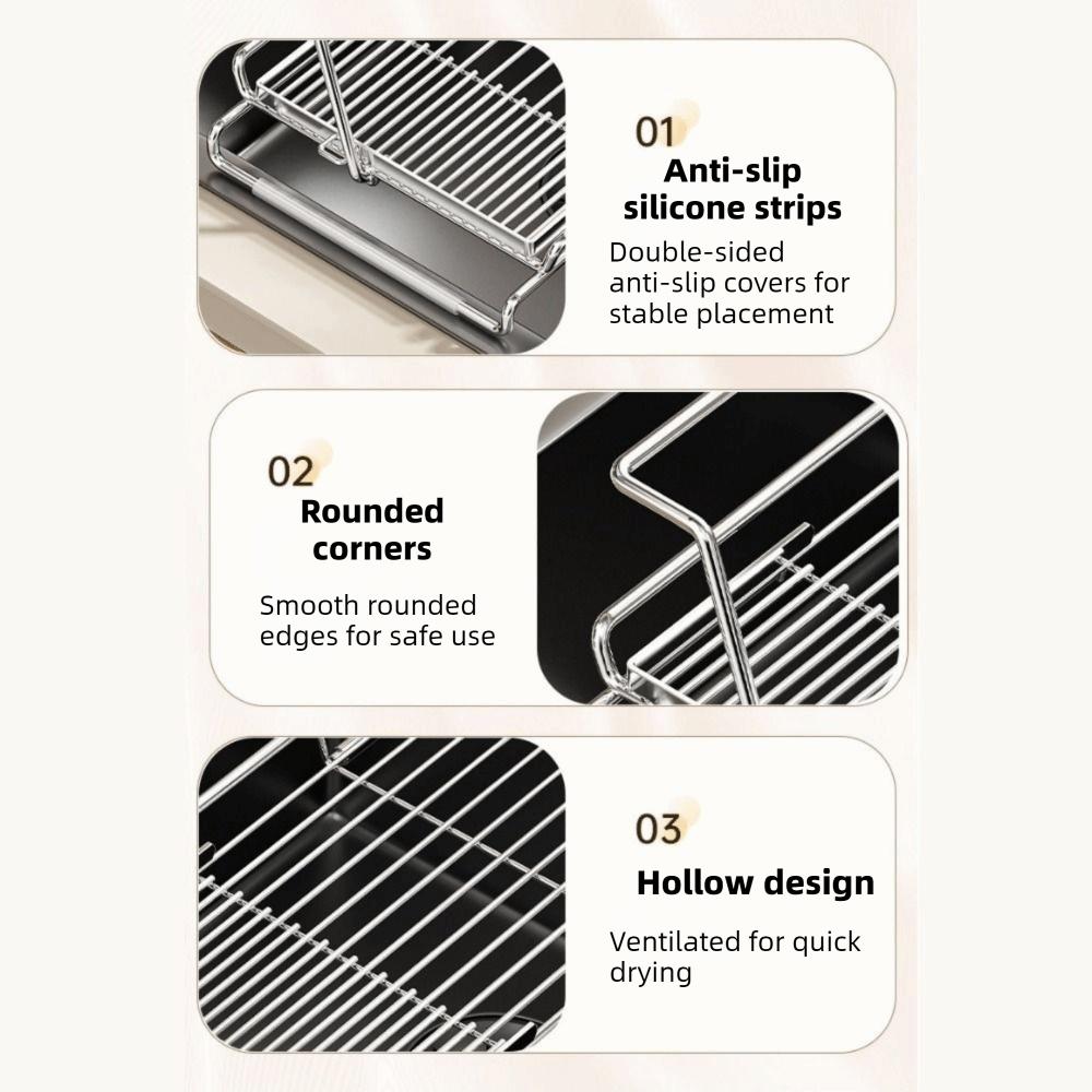 Adjustable Sink Drain Basket Non-Slip Dish Drying Rack Tableware Storage Shelf  Basin