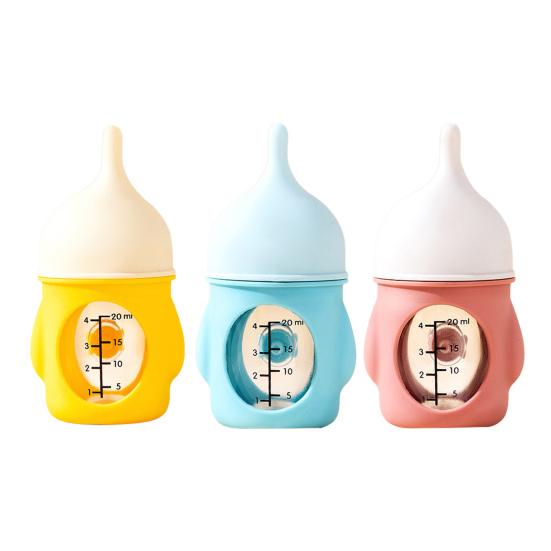 Biberini da 20ML per Cuccioli con Tettarella in Silicone Anti-soffocamento per Gattini, Cuccioli e Piccoli Animali