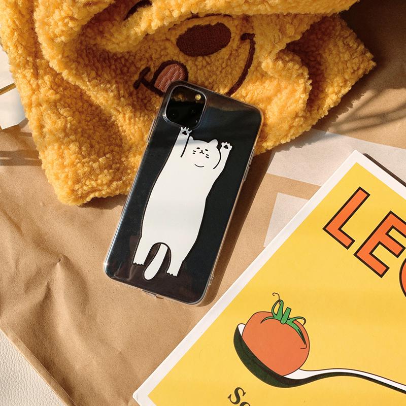 Cute Cartoon Cat Phone Case For iPhone 17 16 15 11 12 14 13 Pro Max Mini X XS XR 7 8 Plus SE4 16E Shockproof Soft Cover Fundas