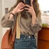 Kostkované košile Dámské Elegantní Základní Klasické Klasický límeček Retro Volný Kancelář Dáma Korejský styl Halenky s dlouhým rukávem Dámské oblečení